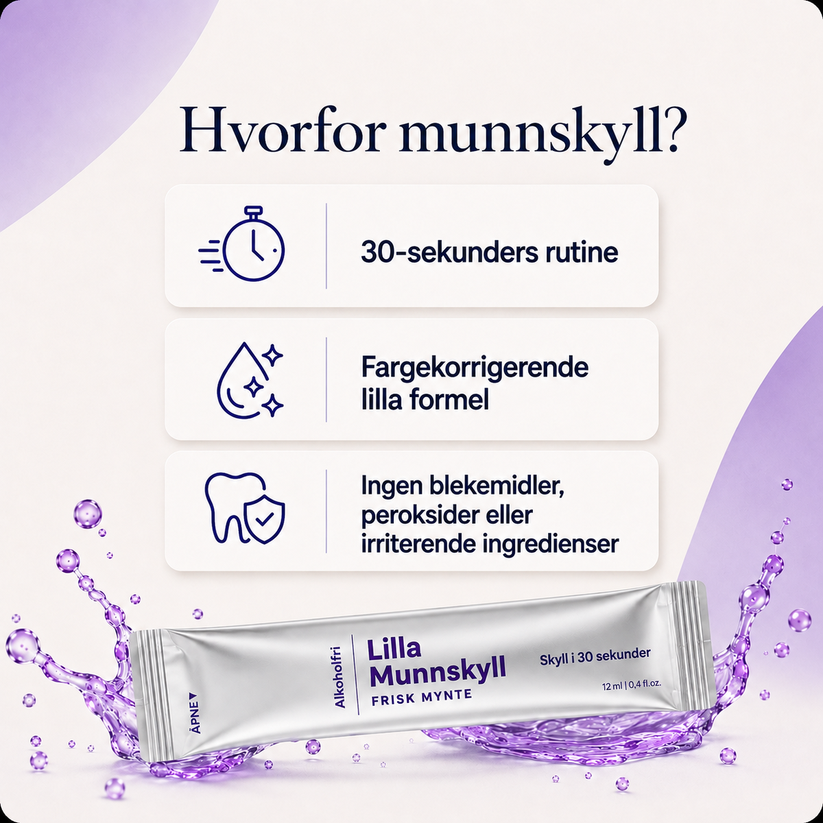 Fargekorrigerende munnskyll